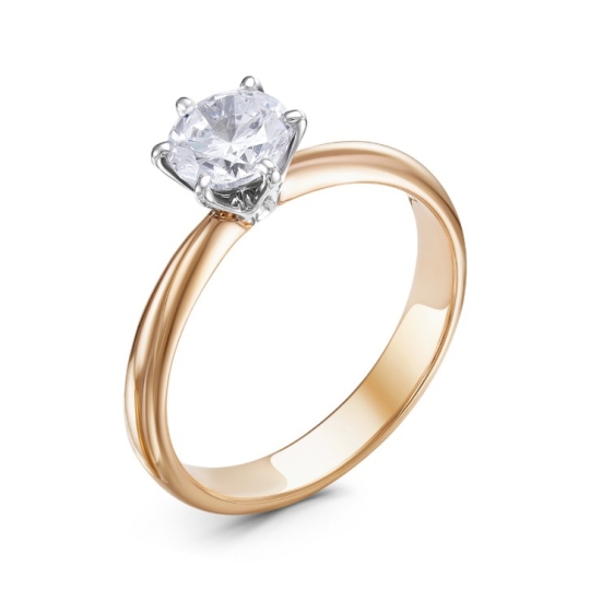 Кольцо из золота с бриллиантом 1 ct