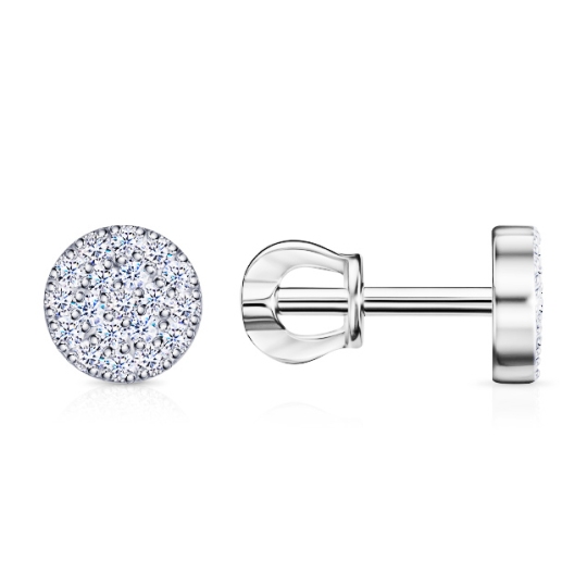 Серьги из серебра с фианитами