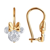 Серьги из золота с фианитами