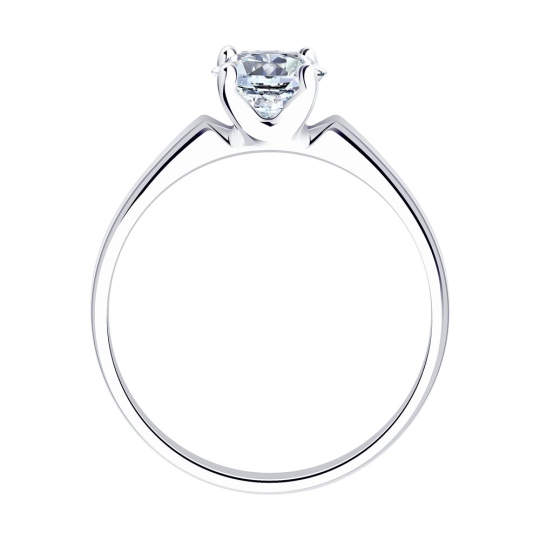 Кольцо из серебра с фианитом