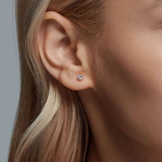 Серьги из золота с фианитами