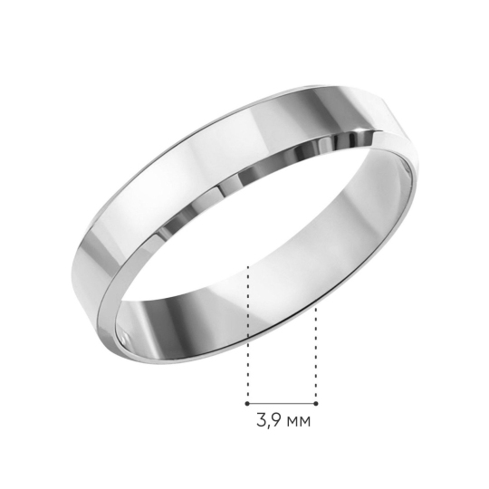 Обручальное кольцо из белого золота