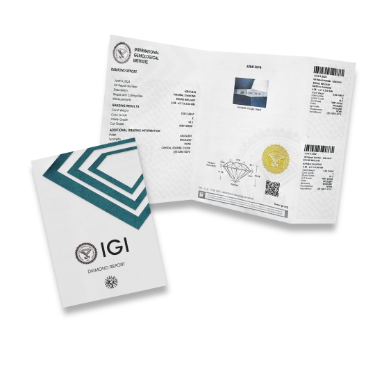 Подвеска из белого золота с бриллиантом 0,3 ct