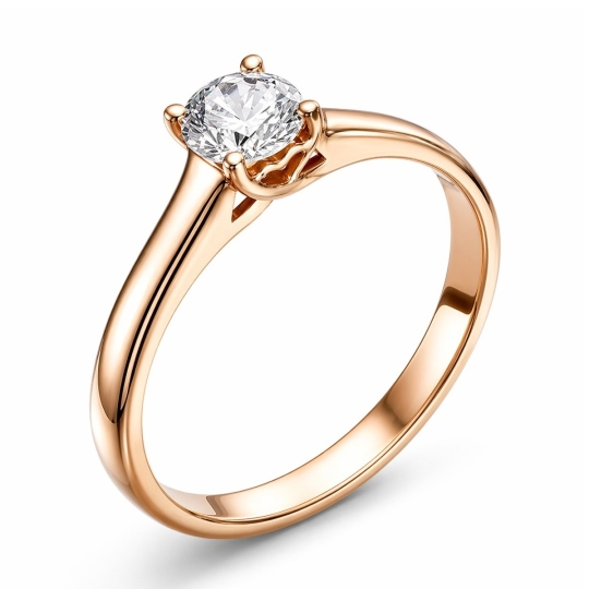 Кольцо из золота с бриллиантом 0,5 ct
