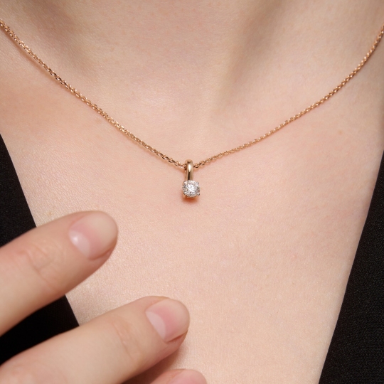 Подвеска из золота с бриллиантом 0,3 ct