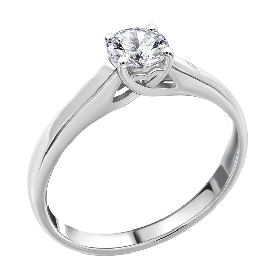 Кольцо из белого золота с бриллиантом 0,3 ct
