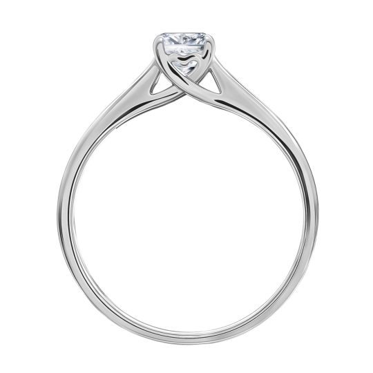 Кольцо из белого золота с бриллиантом 0,3 ct