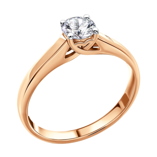 Кольцо из золота с бриллиантом 0,3 ct