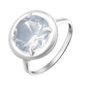 Кольцо из серебра с лунным ювелирным кристаллом