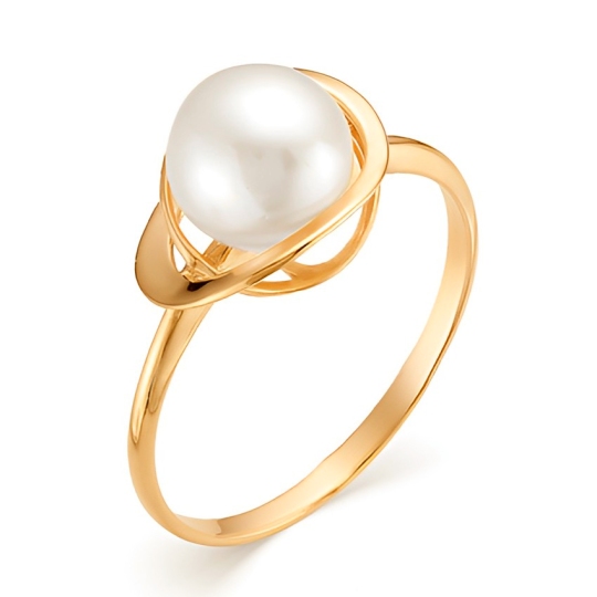 Кольцо из золота с жемчугом