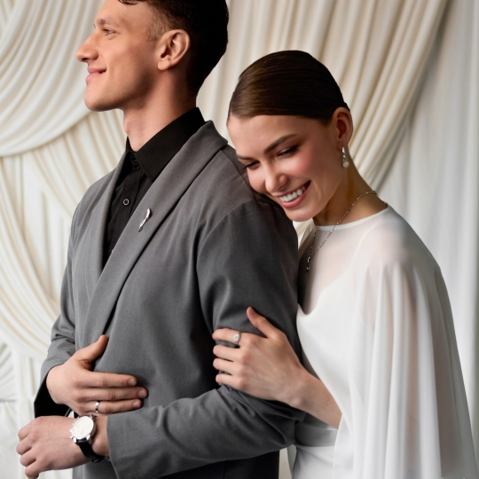 Обручальное кольцо из серебра