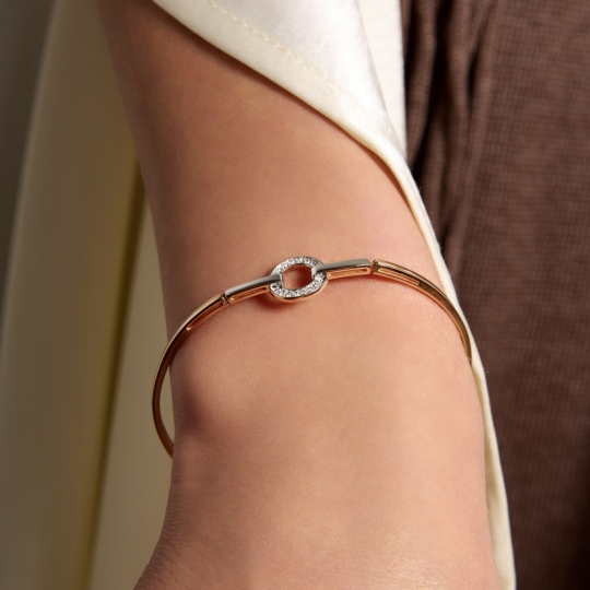 Браслет из золота с фианитами