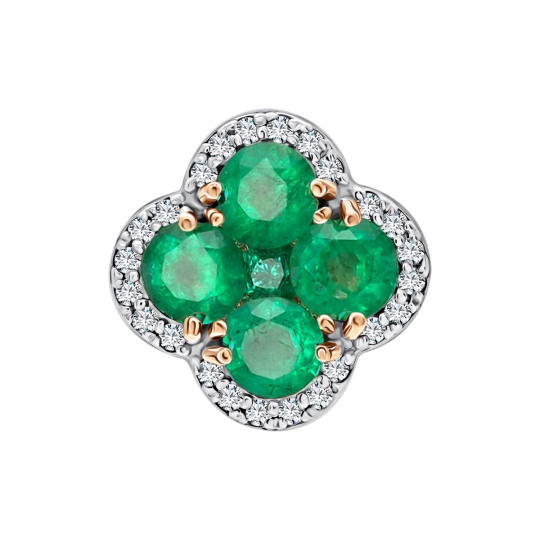 Подвеска из золота с бриллиантами и изумрудами