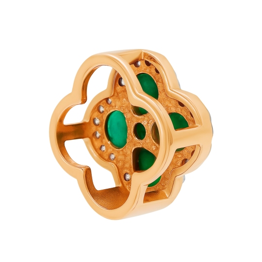 Подвеска из золота с бриллиантами и изумрудами