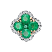 Подвеска из золота с бриллиантами и изумрудами