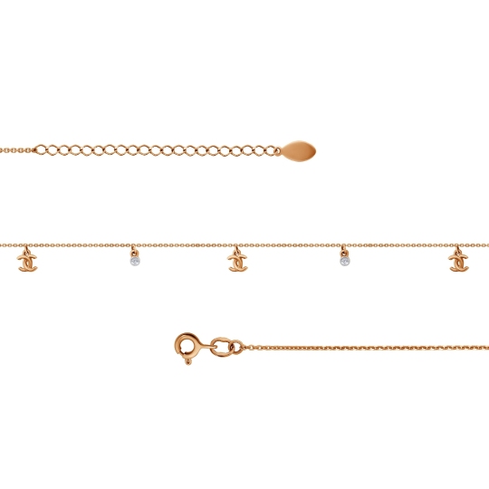 Колье из золота с фианитами