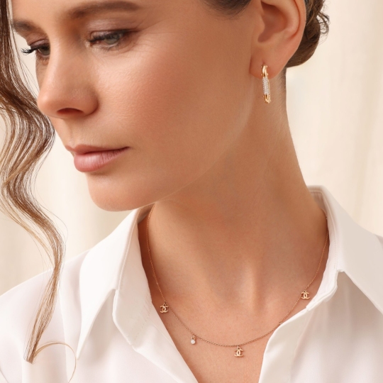 Колье из золота с фианитами