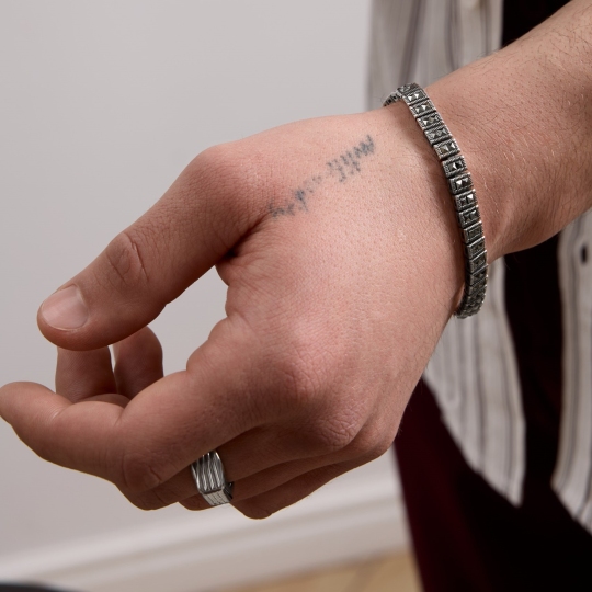 Браслет из серебра с марказитами