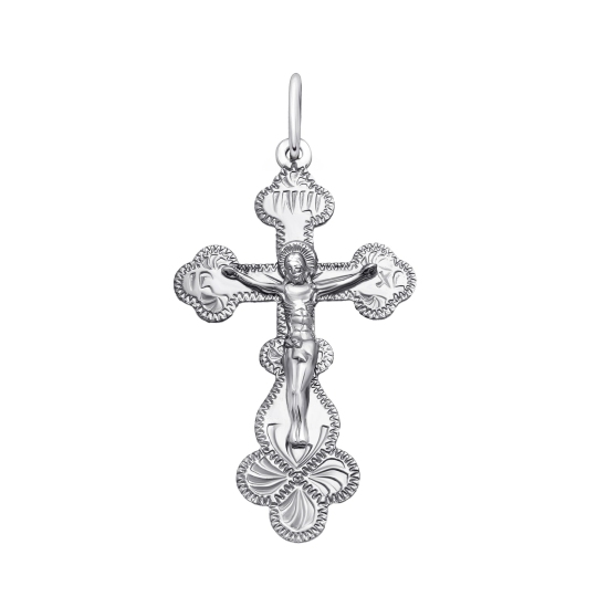 Подвеска-крест из серебра