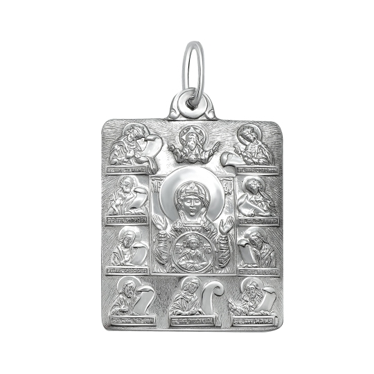 Подвеска из серебра с образом Божьей Матери 