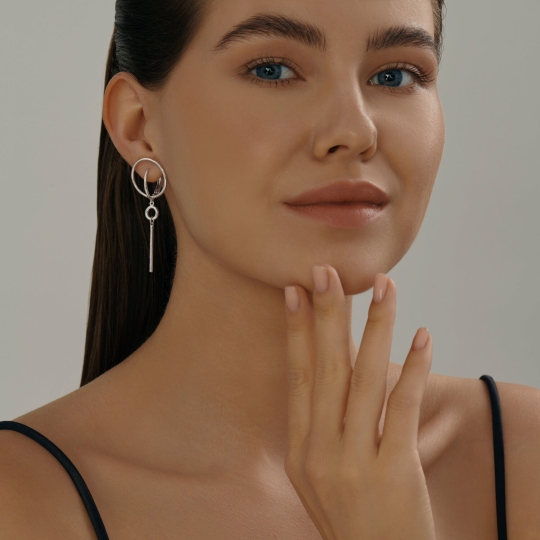 Серьга из серебра