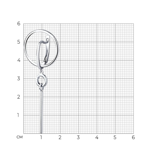 Серьга из серебра