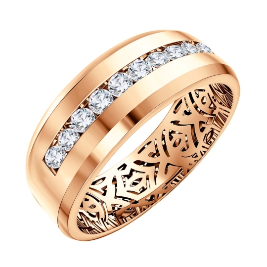 Обручальное кольцо из золота с бриллиантами