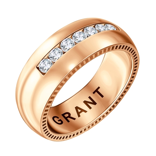 Обручальное кольцо из золота с бриллиантами