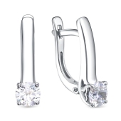 Серьги из белого золота с бриллиантами 0,8 сt