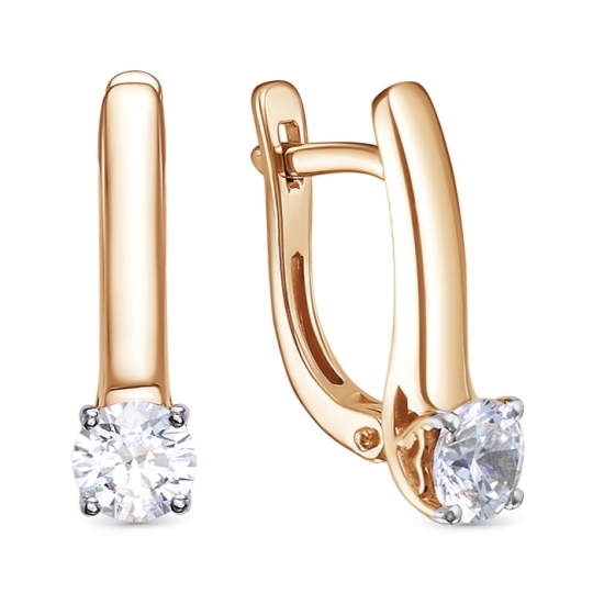 Серьги из золота с бриллиантами 0,8 ct
