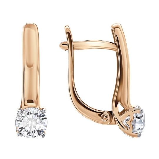 Серьги из золота с бриллиантами 0,8 ct