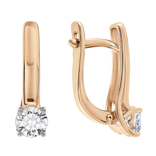 Серьги из золота с бриллиантами 0,8 ct