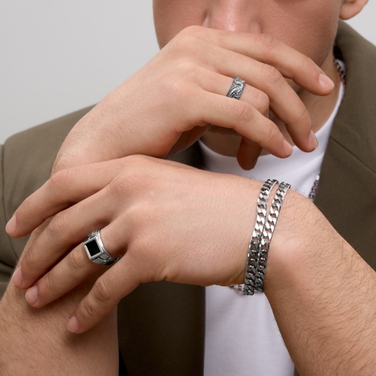 Браслет из серебра плетения 