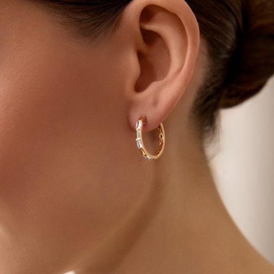 Серьги из золота с фианитами