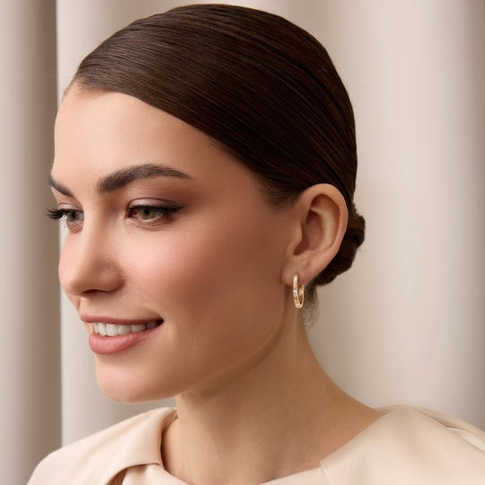 Серьги из золота с фианитами