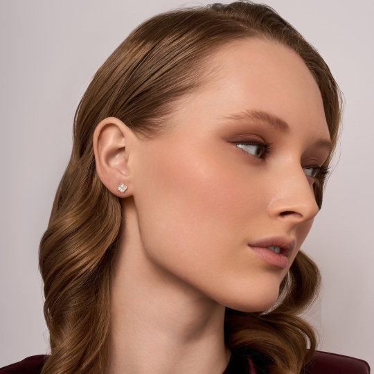 Серьги из золота с фианитами