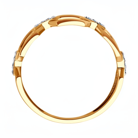 Кольцо из золота с фианитами