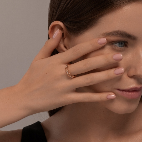 Кольцо из золота с фианитами