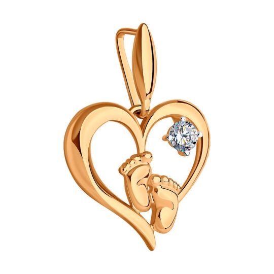 Подвеска из золота с фианитом 