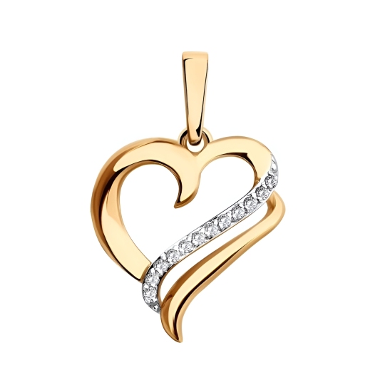 Подвеска из золота с фианитами