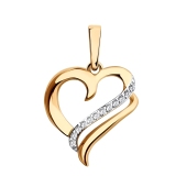 Подвеска из золота с фианитами