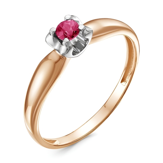 Кольцо из золота с рубином