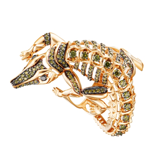 Кольцо из золота с фианитами 