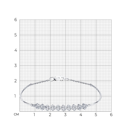 Браслет из белого золота с бриллиантами
