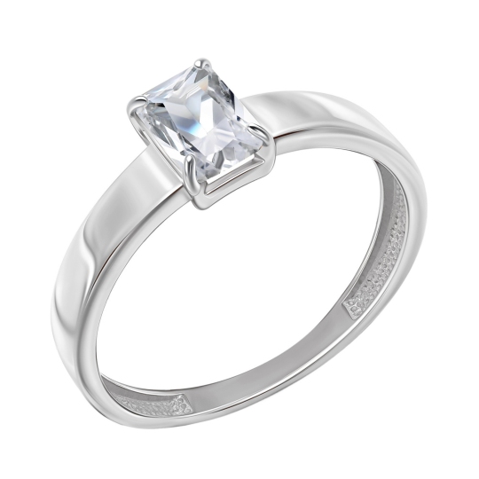 Кольцо из серебра с фианитом