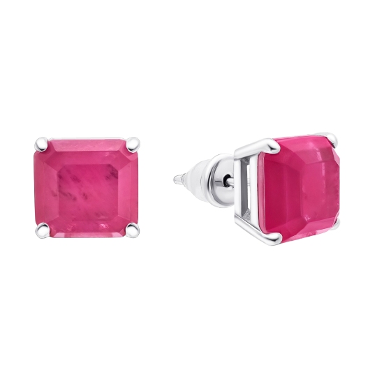 Серьги из серебра с горным хрусталем