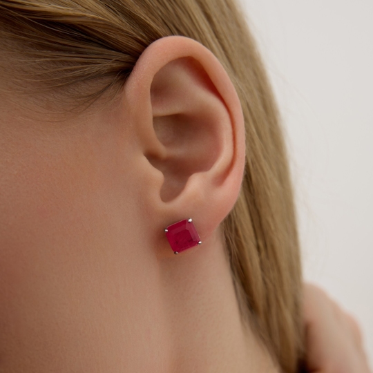 Серьги из серебра с горным хрусталем