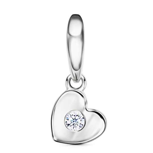 Подвеска из серебра с фианитом