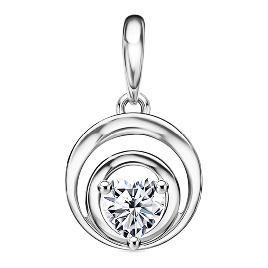 Подвеска из серебра с фианитом