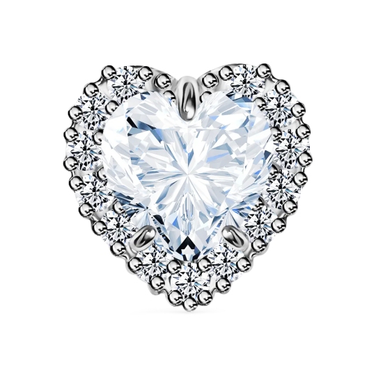 Подвеска из серебра с фианитами 